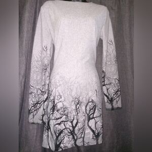 Grey and Black Trees Dress